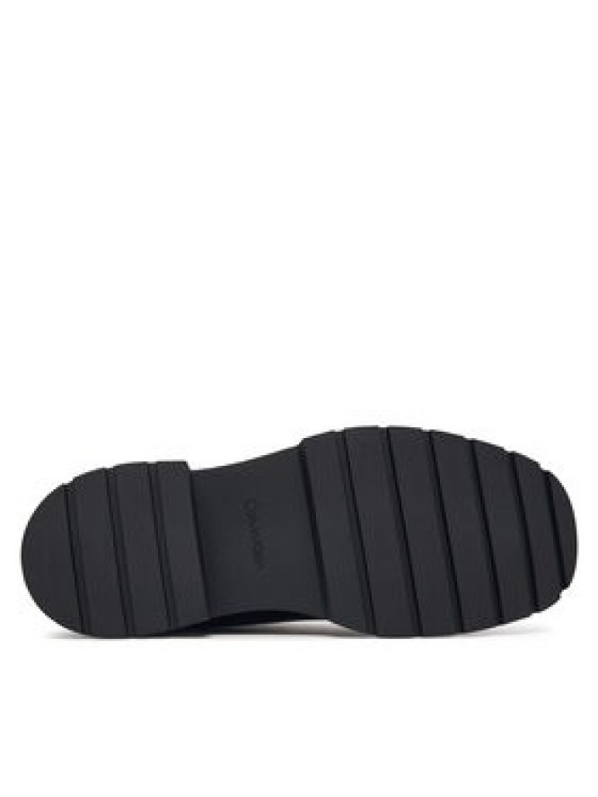Calvin Klein Botki Chunky Zip Boot Shiny Lth HW0HW03200 Czarny