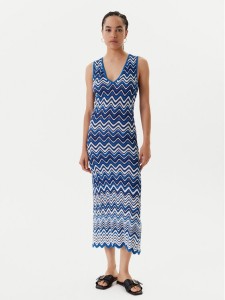 Morgan Sukienka dzianinowa 251-RMORTI Niebieski Slim Fit