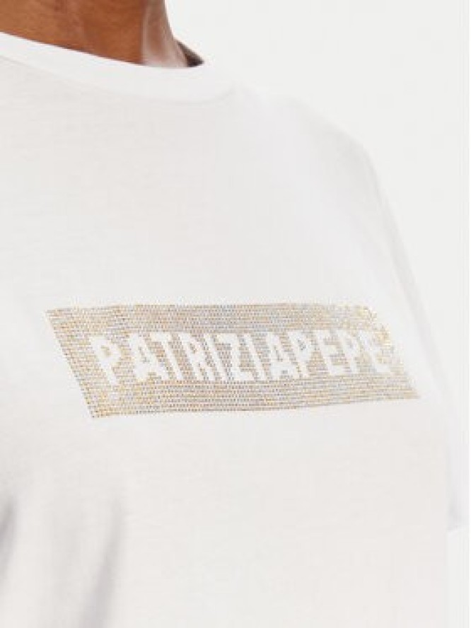 Patrizia Pepe T-Shirt 2M4422/J274-W146 Biały Regular Fit