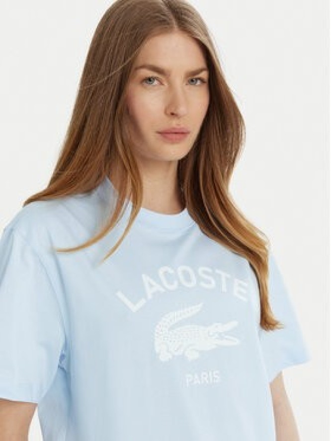 Lacoste T-Shirt TH2733 Błękitny Regular Fit