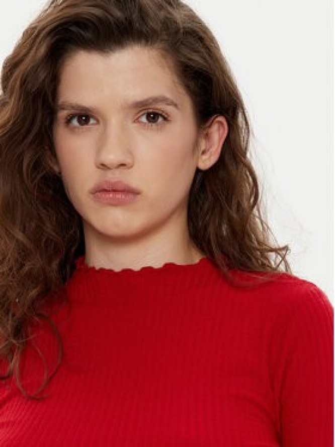 ONLY Bluzka Emma 15180040 Czerwony Slim Fit