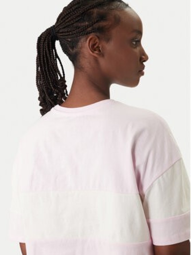 Tommy Jeans T-Shirt Badge Colour-Blocked DW0DW18706 Różowy Oversize