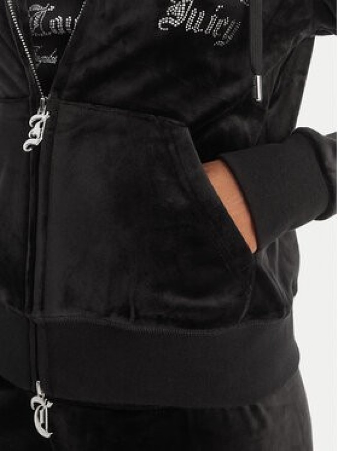 Juicy Couture Bluza Gothic Crown JCBAS126805 Czarny Slim Fit