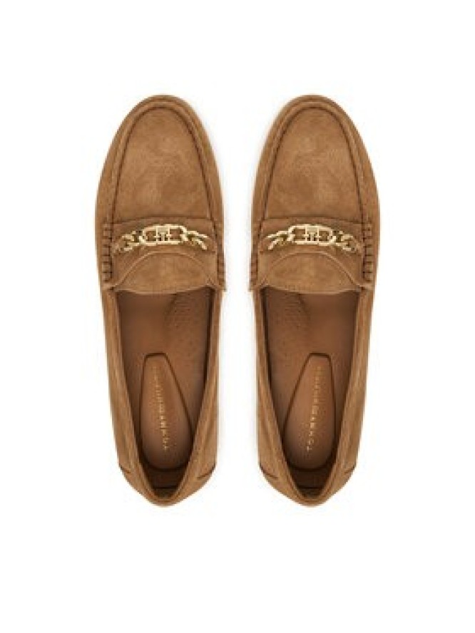 Tommy Hilfiger Mokasyny Th Chain Suede Loafer FW0FW09327 Brązowy
