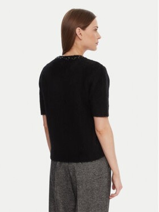 KAOS Sweter RI1NT071 Czarny Regular Fit