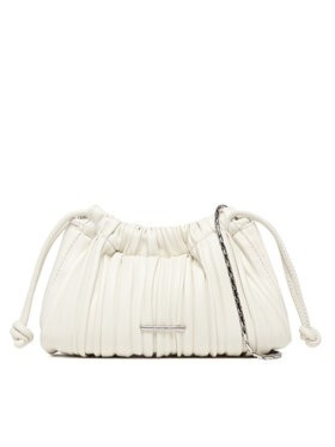 Calvin Klein Torebka Drawstring Plisse Conv Mini Cb P LV04F3077G Biały