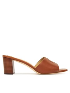 LAUREN RALPH LAUREN Klapki Everley Block-Heel 802974364002 Brązowy