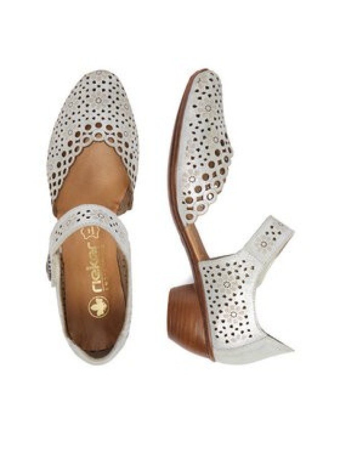 Rieker Półbuty 43753-90 Srebrny