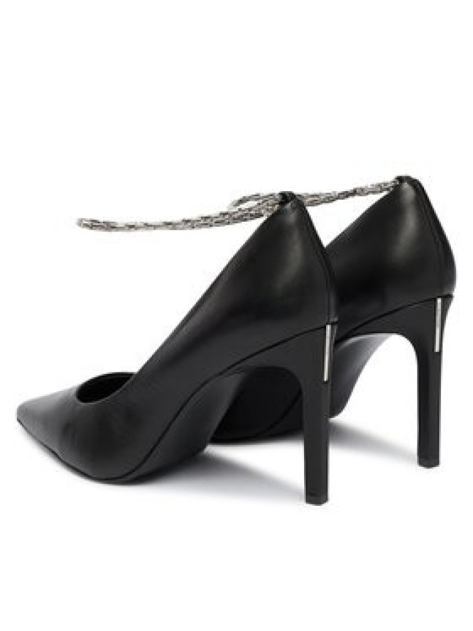 Calvin Klein Szpilki Ess Stiletto Hdw Chain Lth 90 HW0HW02718 Czarny