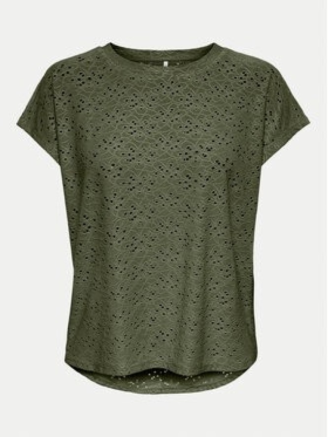 ONLY Bluzka Smilla 15231005 Zielony Regular Fit