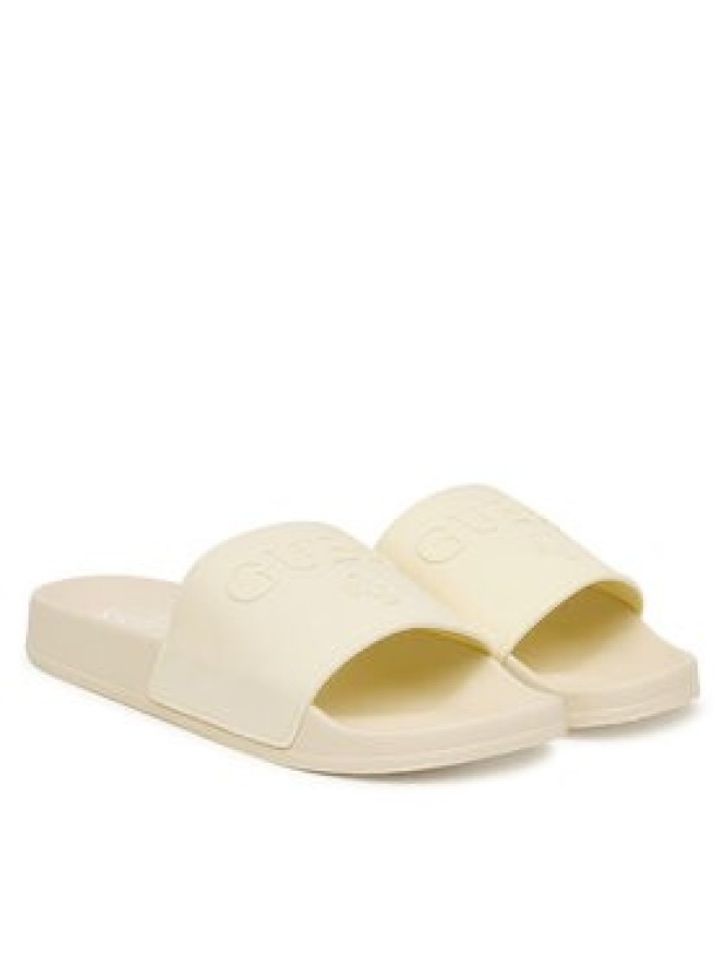 Guess Klapki E6GZ17 BB00F Kremowy