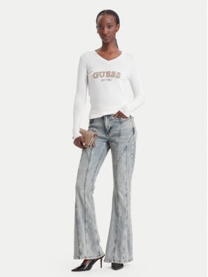 Guess Sweter W6BR55 Z1456 Kremowy Regular Fit
