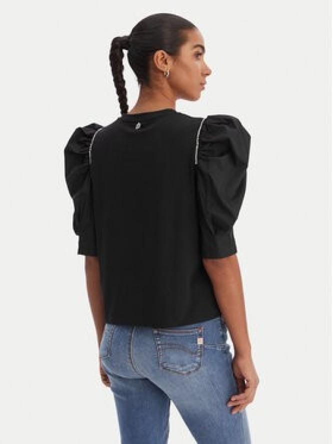 Fracomina Bluzka FR26ST3035J40101 Czarny Regular Fit