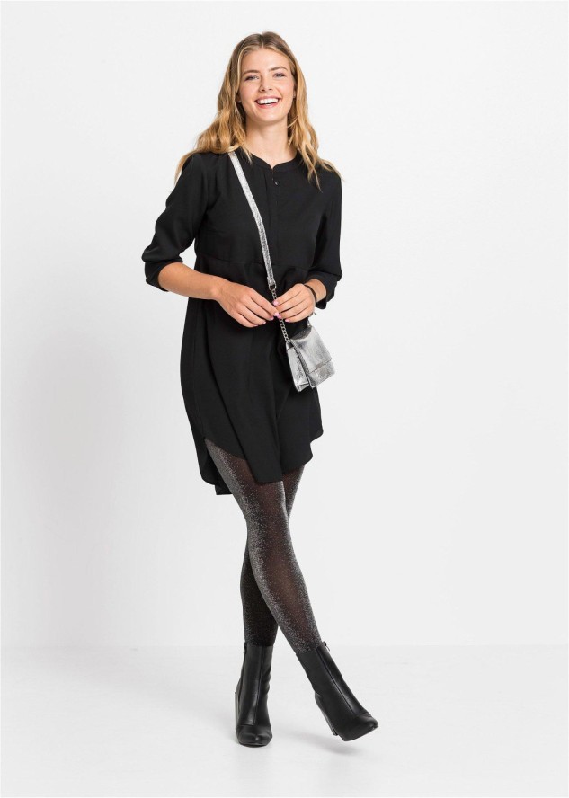 Sukienka koszulowa z krótką listwą guzikową