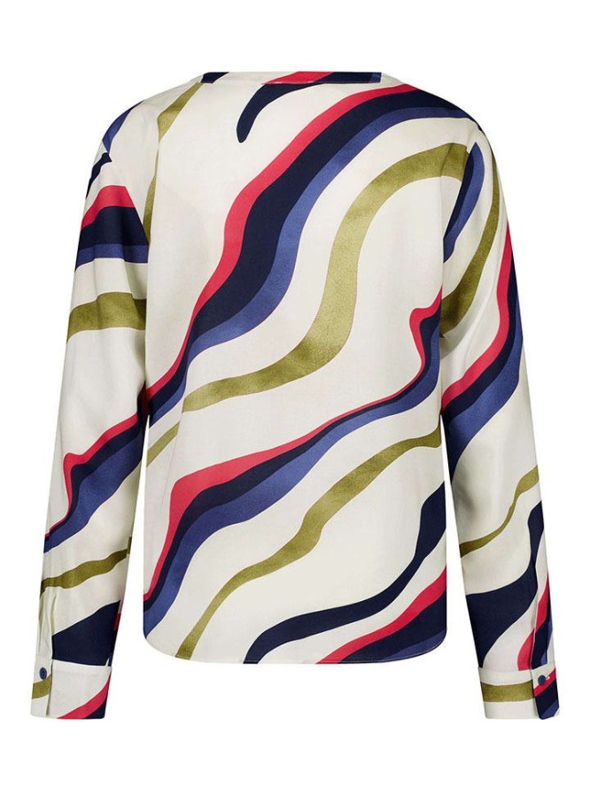 Gerry Weber Bluzka w kolorze oliwkowo-kremowo-niebieskim rozmiar: 42