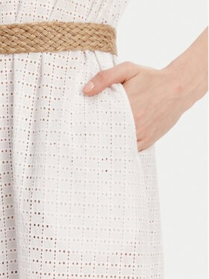 Selmark Sukienka koszulowa BC133 Biały Regular Fit