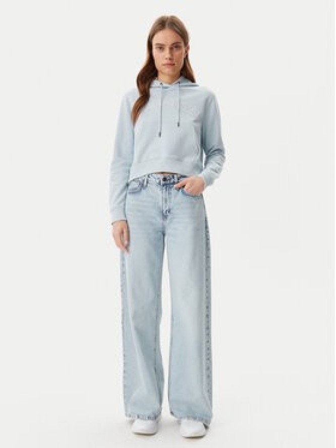Guess Jeans Bluza W5GQ22 K68I4 Błękitny Regular Fit