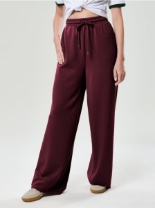 Spodnie soft touch z dodatkiem wiskozy - bordowy