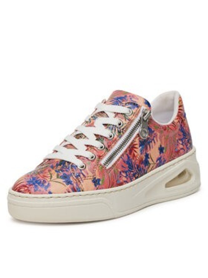 Rieker Sneakersy N6401-90 Różowy