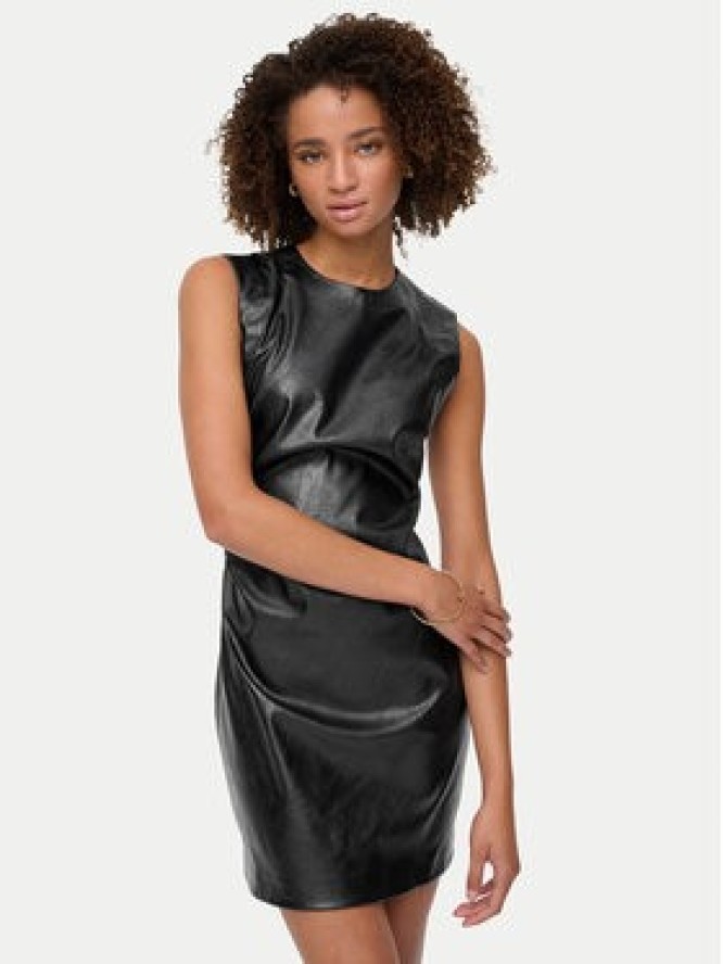 ONLY Sukienka z imitacji skóry Mone 15360231 Czarny Slim Fit