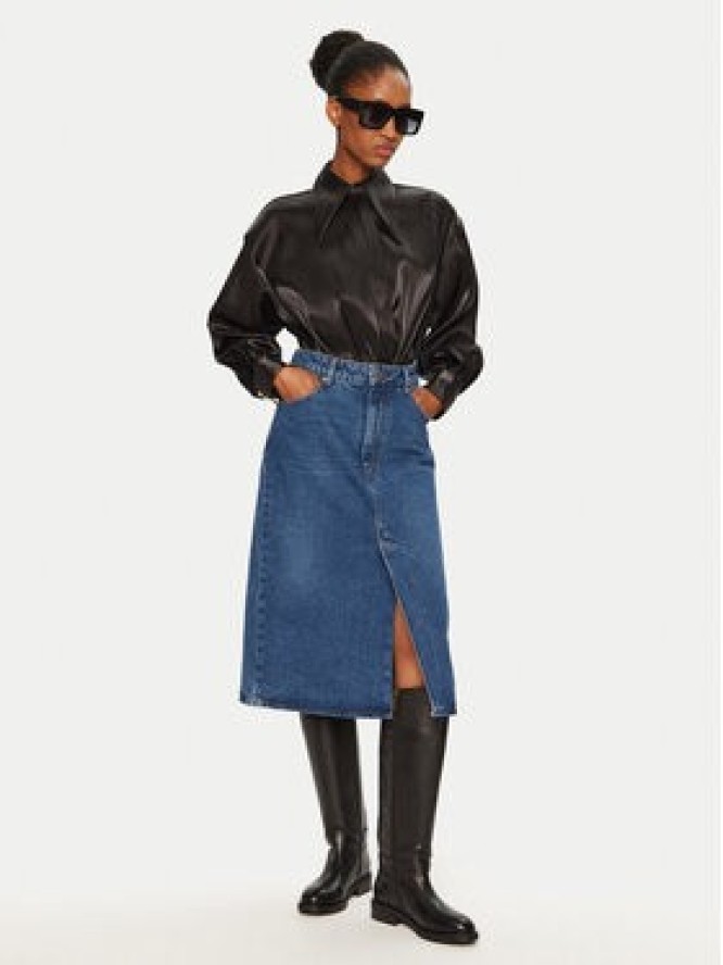 AMI Paris Spódnica jeansowa FSK235.DE0031 Niebieski Regular Fit