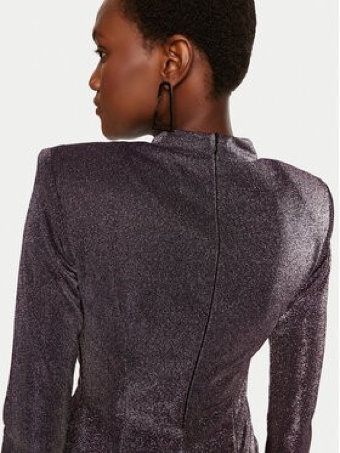 Simona Corsellini Sukienka koktajlowa A24CEAB049 Fioletowy Slim Fit