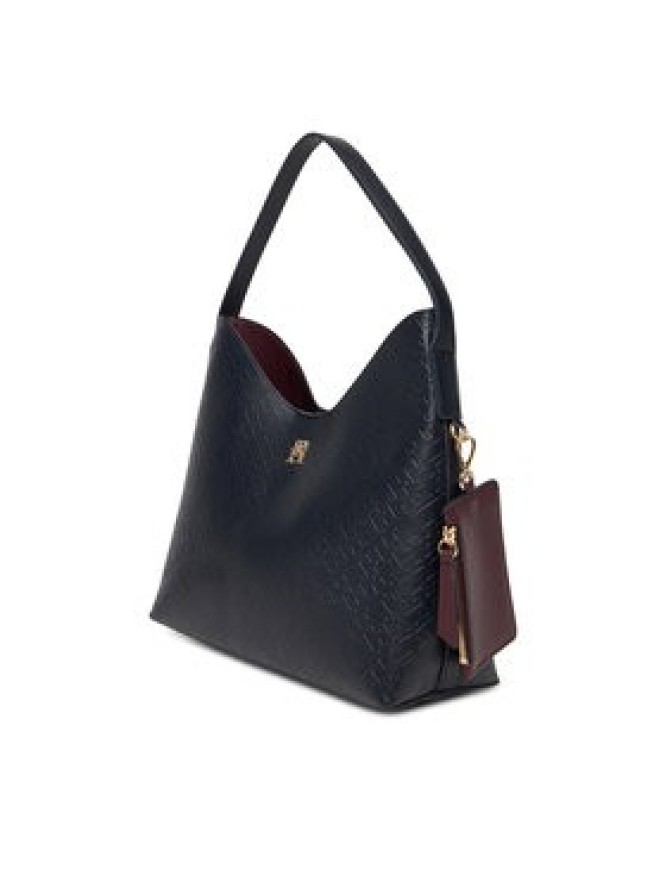 Tommy Hilfiger Torebka Th Icon Shoulder Bag Mono AW0AW18141 Granatowy