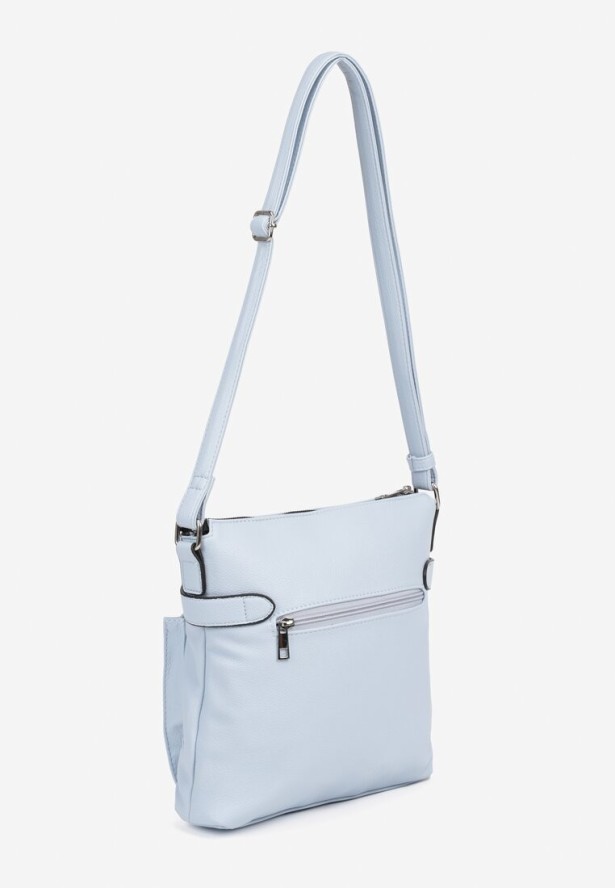 Niebieska Torebka Listonoszka z Regulowanym Paskiem Nanellisa