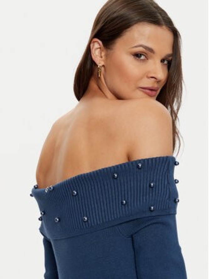Guess Sukienka dzianinowa W5RK0G Z2YJ2 Granatowy Bodycon Fit