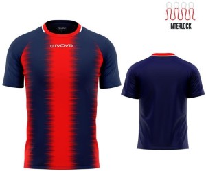 Koszulka sportowa Givova Stripe Niebiesko-czerwono-niebieska