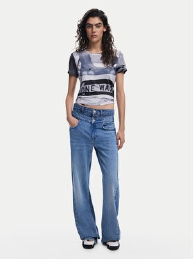 Desigual T-Shirt Potomac 25SWTKA0 Szary Slim Fit