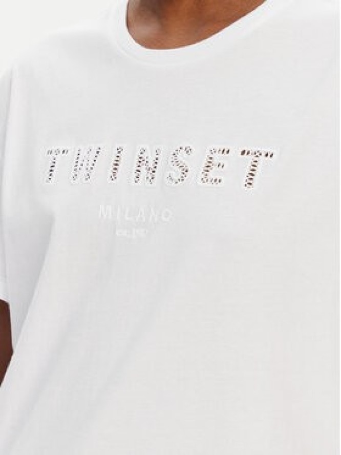 TWINSET T-Shirt 251TT2041 Biały Relaxed Fit