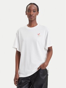 HUGO T-Shirt 50570362 Kremowy Regular Fit