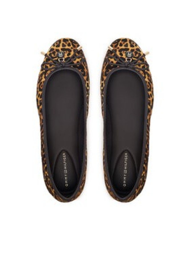 Tommy Hilfiger Baleriny Th Charm Cheetah Ballerina FW0FW09682 Brązowy