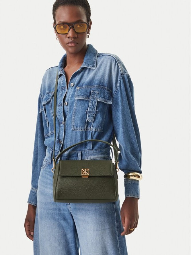 Calvin Klein Torebka Emblem Hw Pebble Shoulder Bag 25 LV04F3425G Zielony