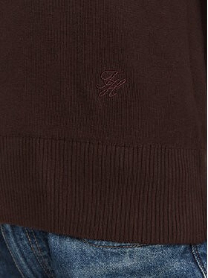 Tommy Hilfiger Sweter WW0WW52298 Brązowy ciemny Regular Fit