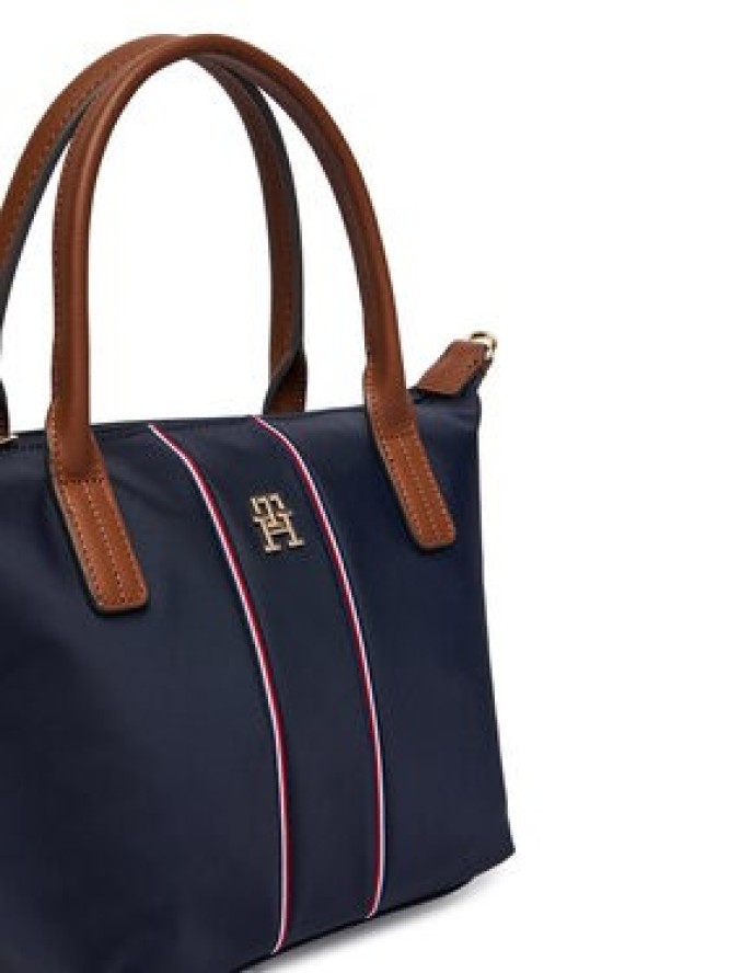 Tommy Hilfiger Torebka Popette Mini Tote Corp AW0AW17707 Granatowy