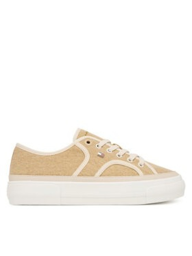 Tommy Hilfiger Tenisówki Platform Vulc Piping FW0FW09394 Żółty