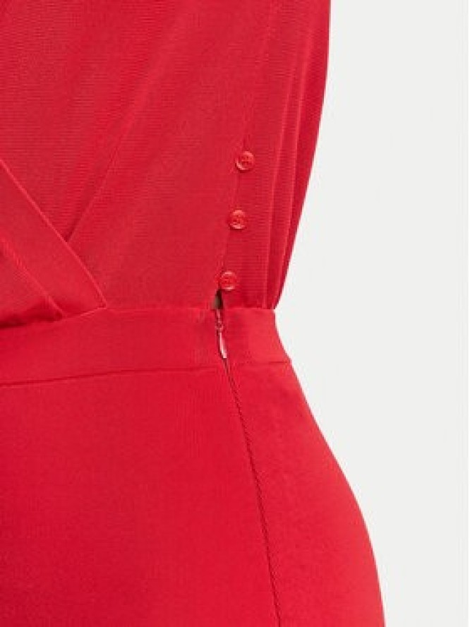 Elisabetta Franchi Sukienka koktajlowa AM-19S-66E2-V500 Czerwony Slim Fit