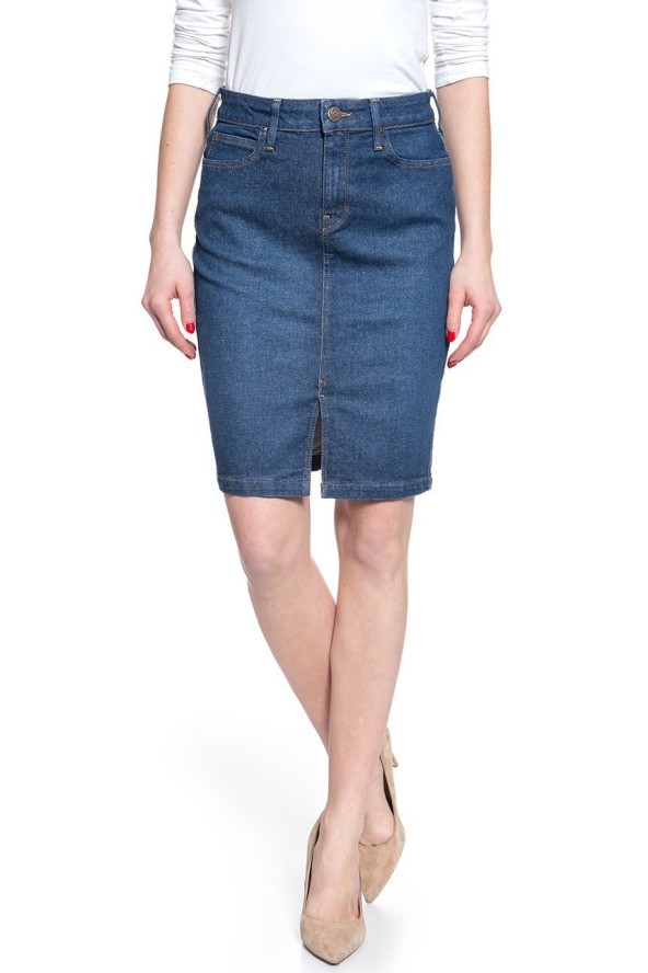 SPÓDNICA JEANSOWA LEE PENCIL SKIRT DARK GARNER L38GDJUV 112108166