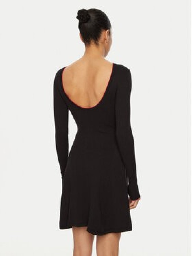 Tommy Jeans Sukienka dzianinowa DW0DW19469 Czarny Slim Fit