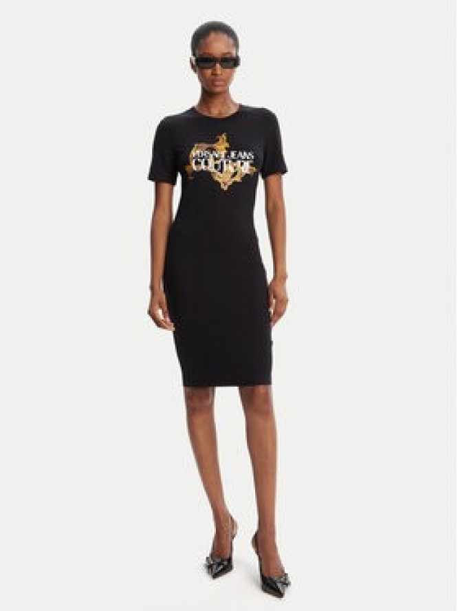 Versace Jeans Couture Sukienka codzienna 79HAOE06 CJ02E Czarny Regular Fit