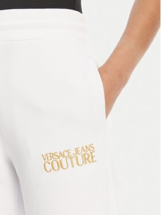 Versace Jeans Couture Spodnie dresowe 78HAAT06 Biały Regular Fit