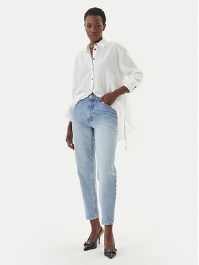 HUGO Jeansy Garlene 50556975 Błękitny Mom Fit