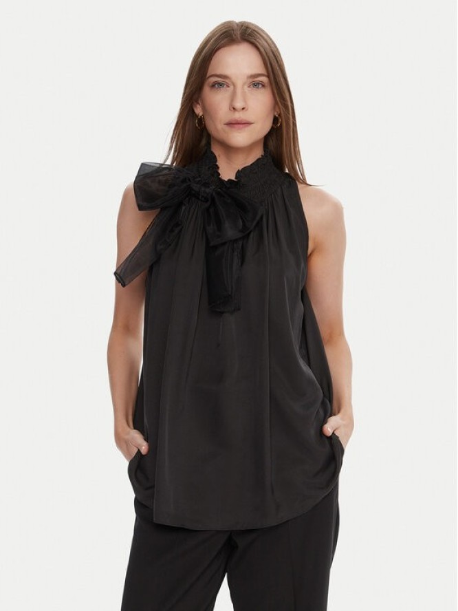 LOLA CASADEMUNT Bluzka LF2515016 Czarny Regular Fit