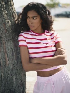 T-shirt w paski - wielobarwny