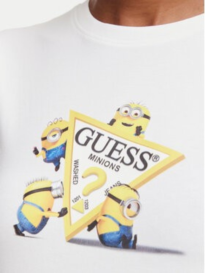 Guess Jeans T-Shirt W6YI62 K6415 Biały Regular Fit