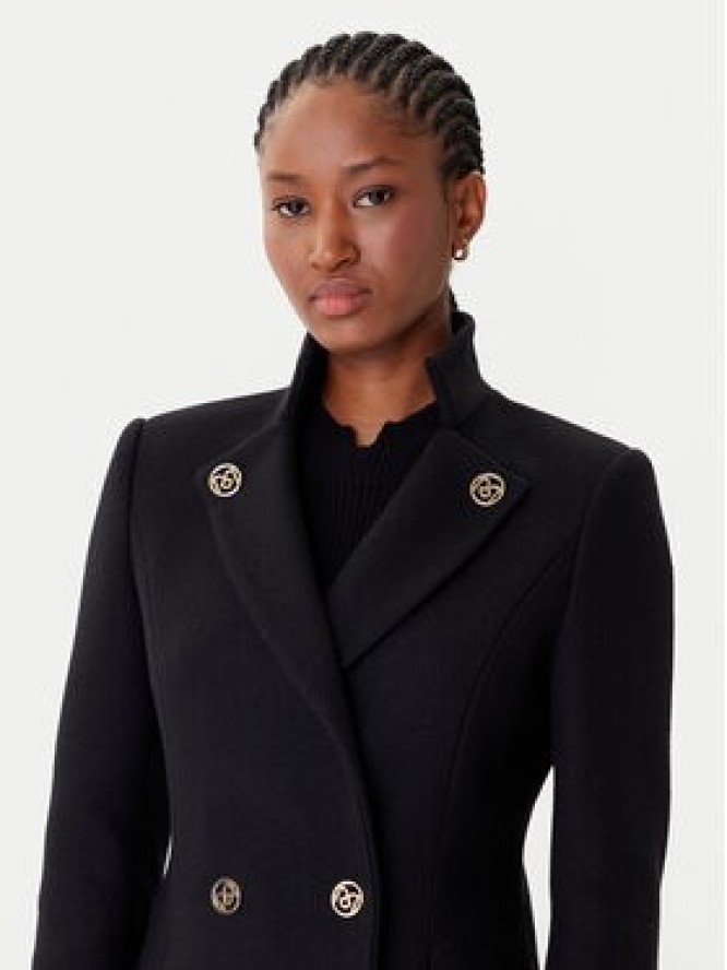 Rinascimento Płaszcz wełniany CFC0126218003 Czarny Regular Fit