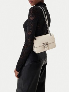 PINKO Torebka Love One Light Mini Al 25-26 PLTT 106173 A2JC Écru