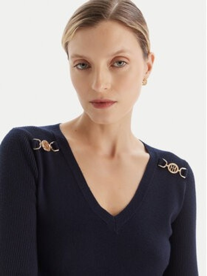 Fracomina Sweter FR25WT7025K43301 Granatowy Slim Fit